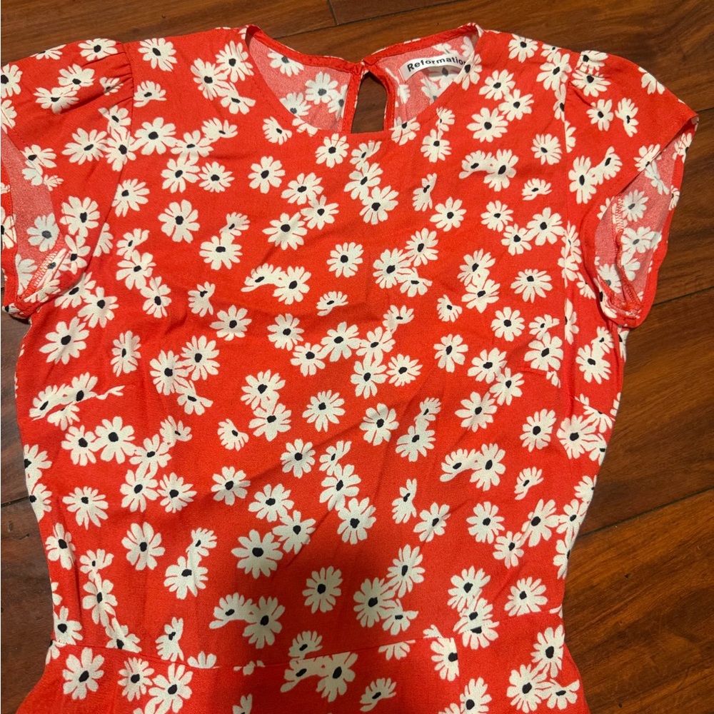 Reformation Scarlet Floral Midi Dress - Picture 8 of 9